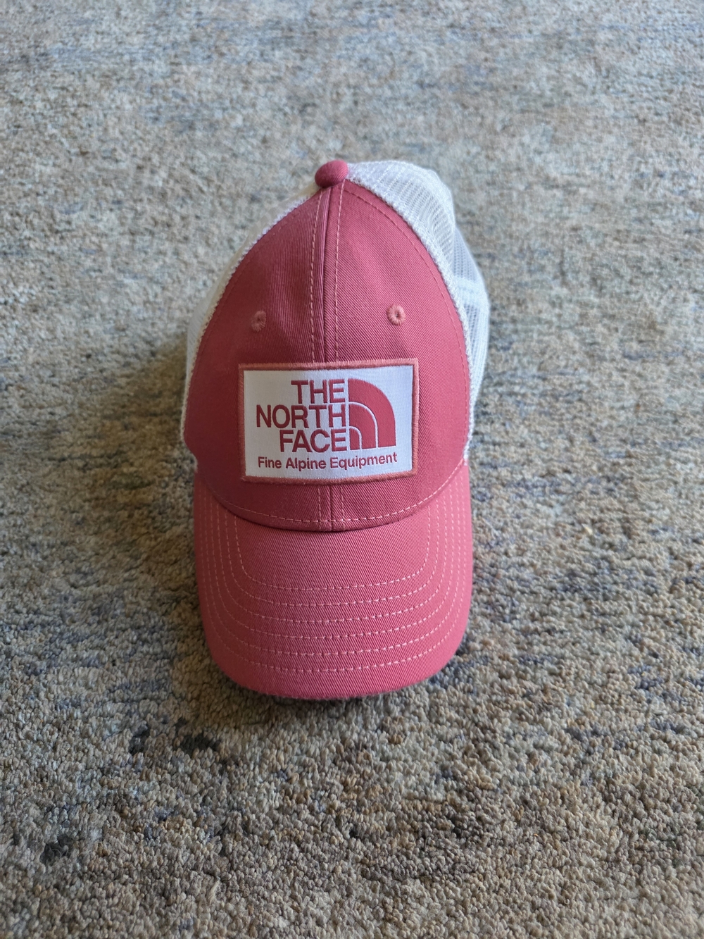 The North Face Kids Coral Pink Mesh-Back Trucker Hat